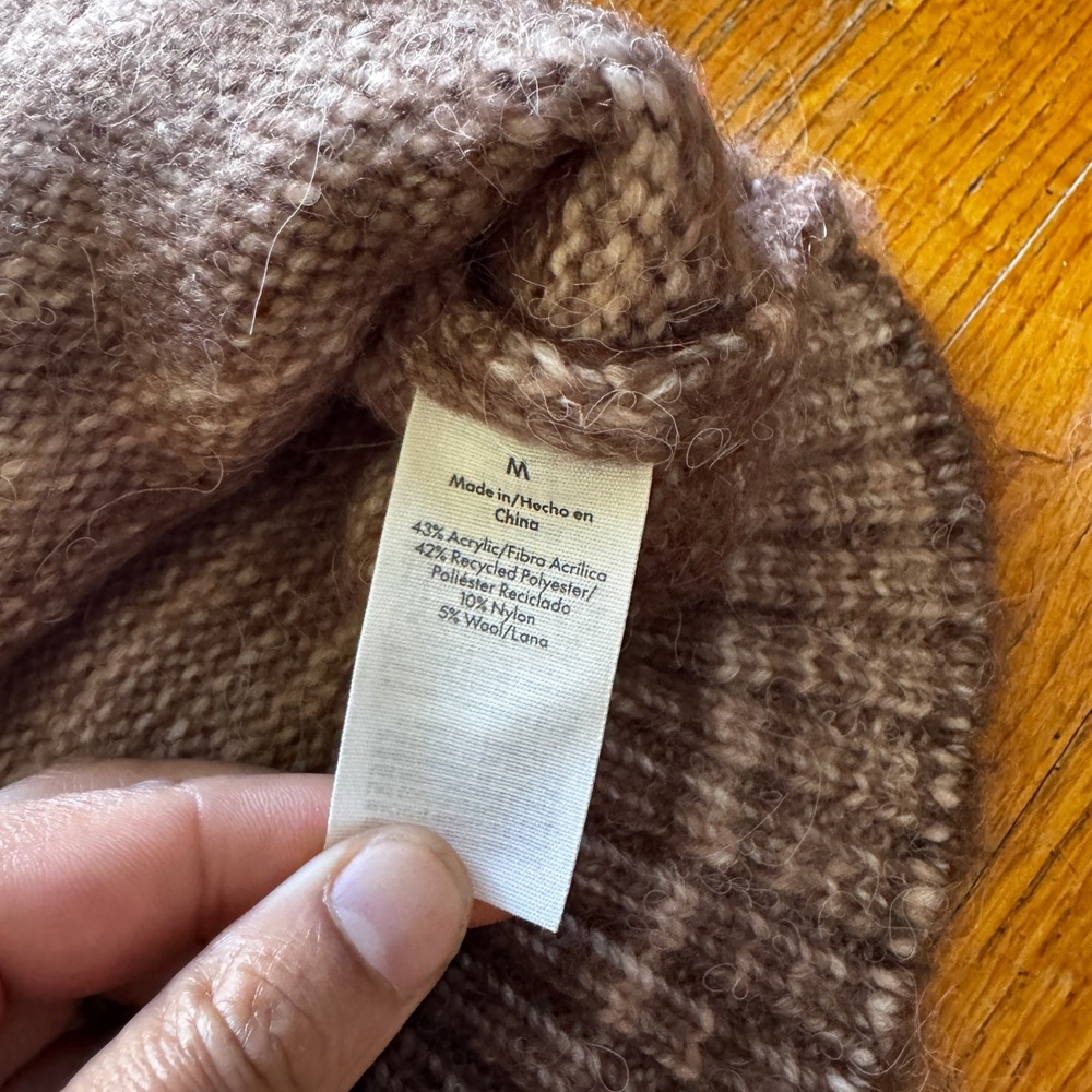 NO BOUNDARIES Men's Textured Knit V-Neck Cardigan‎ Sweater Brown Size M - Picture 6 of 7